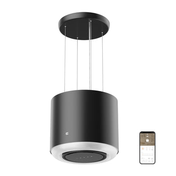Ciarra Hotte Îlot Contrôle WIFI+APP Classe A+ Noir CBCB4838-OW